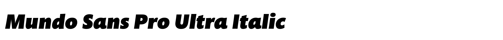 Mundo Sans Pro Ultra Italic image